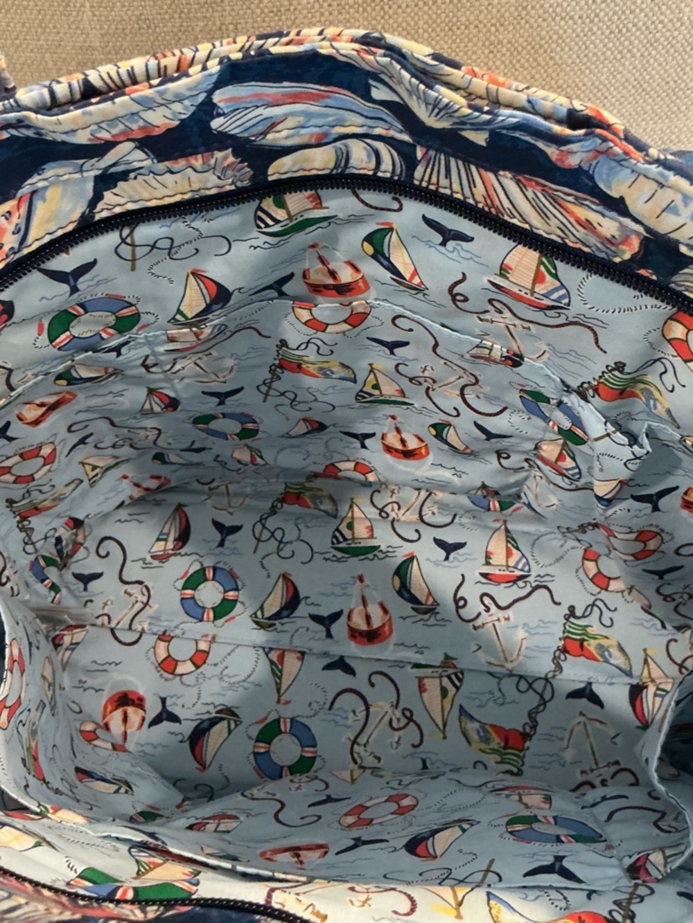 Vera Bradley Ultimate Travel Tote Bag in Morning Shells (2023) - Picture 2 of 5